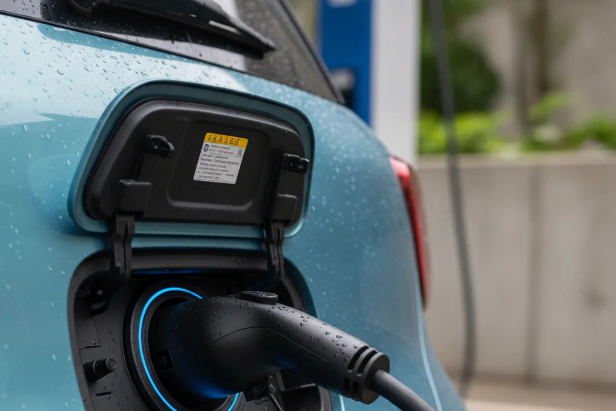 BYD Seagull compact electric car charging port detail