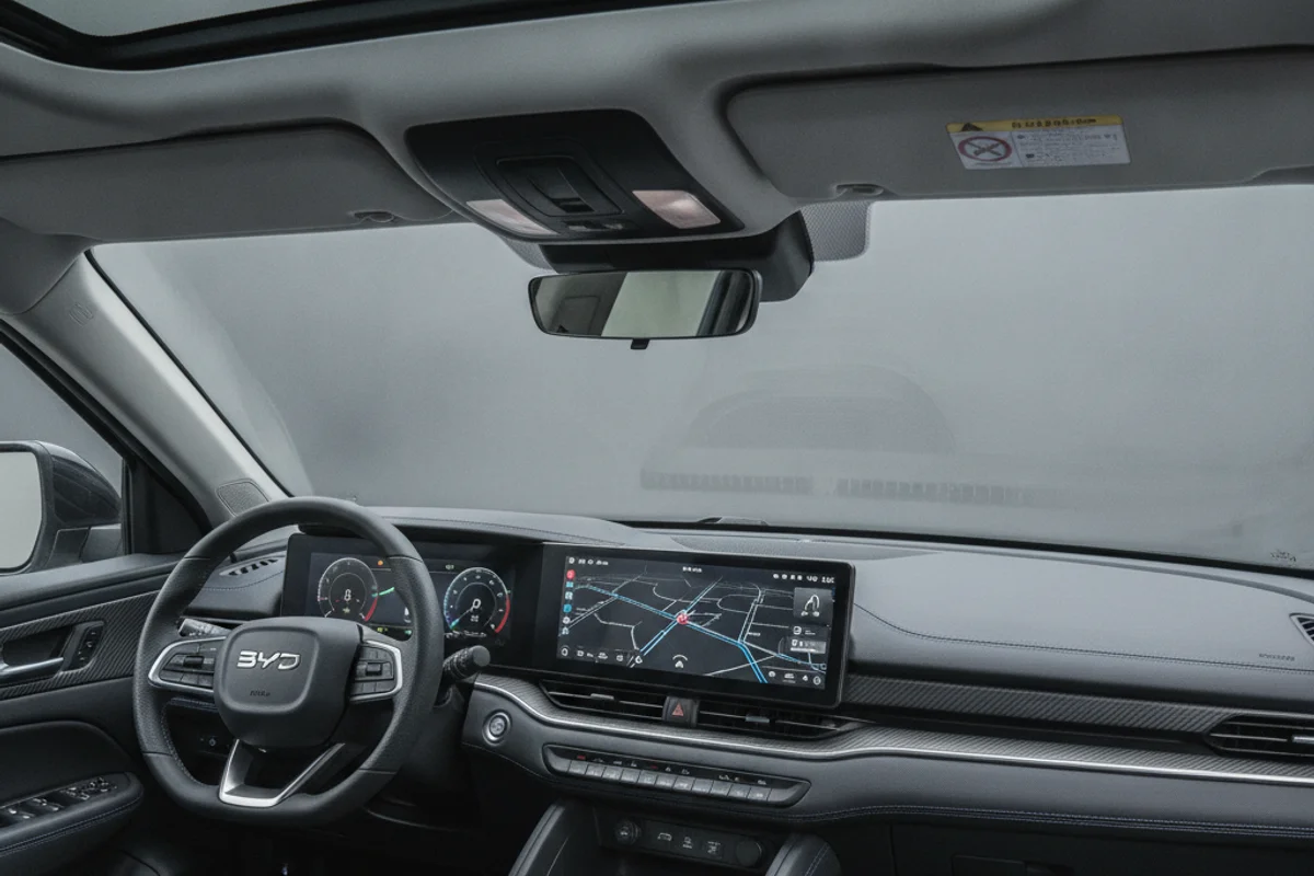 BYD Shark interior dashboard cockpit detail