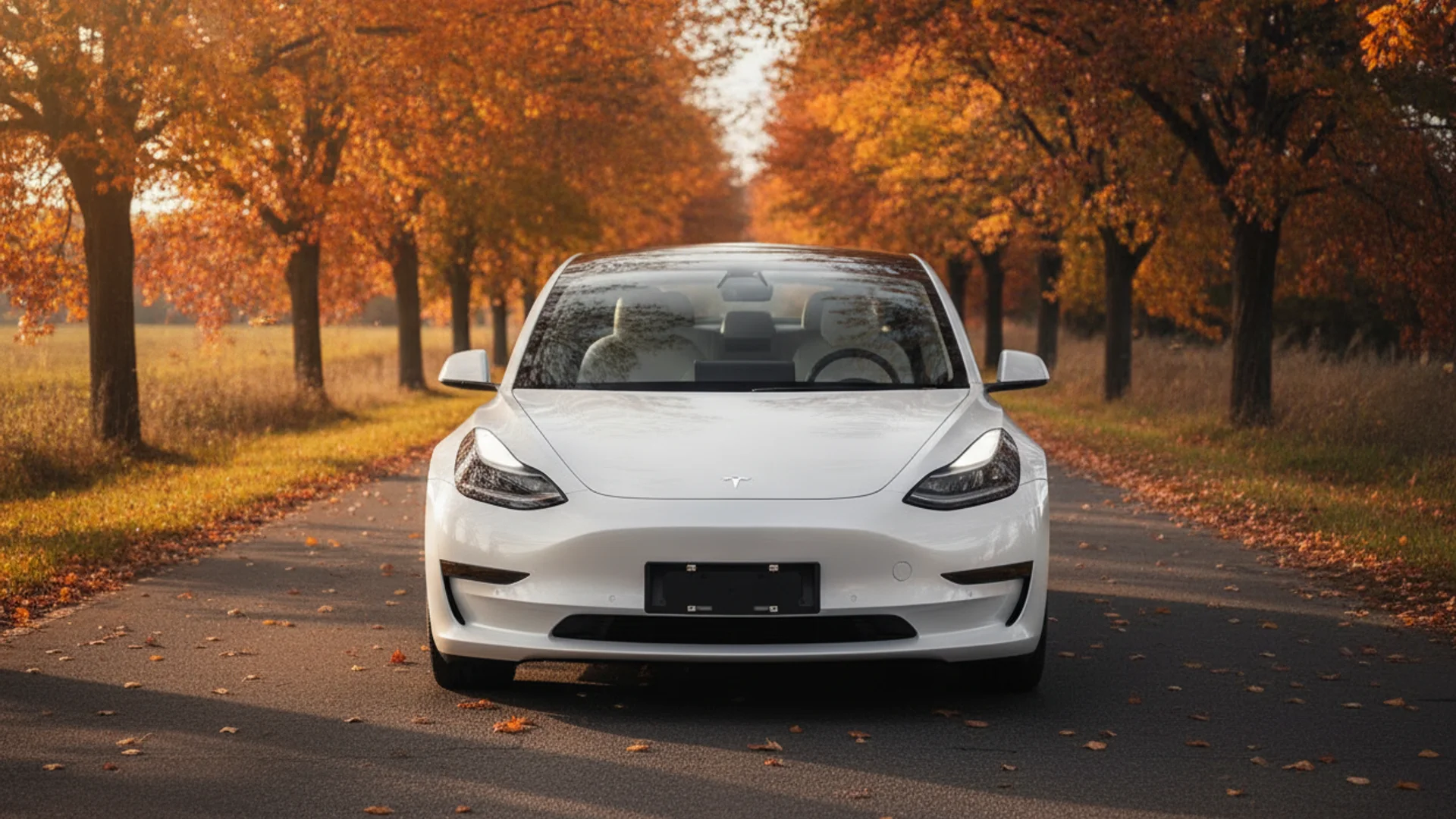 an electric vehicle parked outside a Canadian dealership showroom