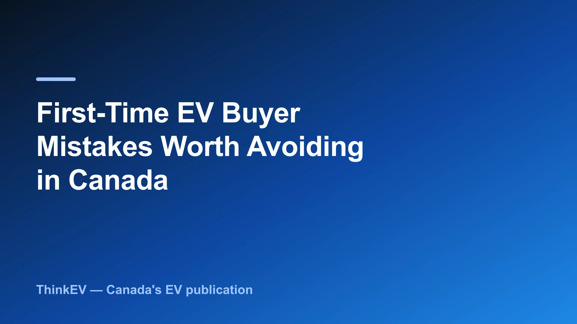 First-time EV buyer at a Canadian charging station considering the purchase decision