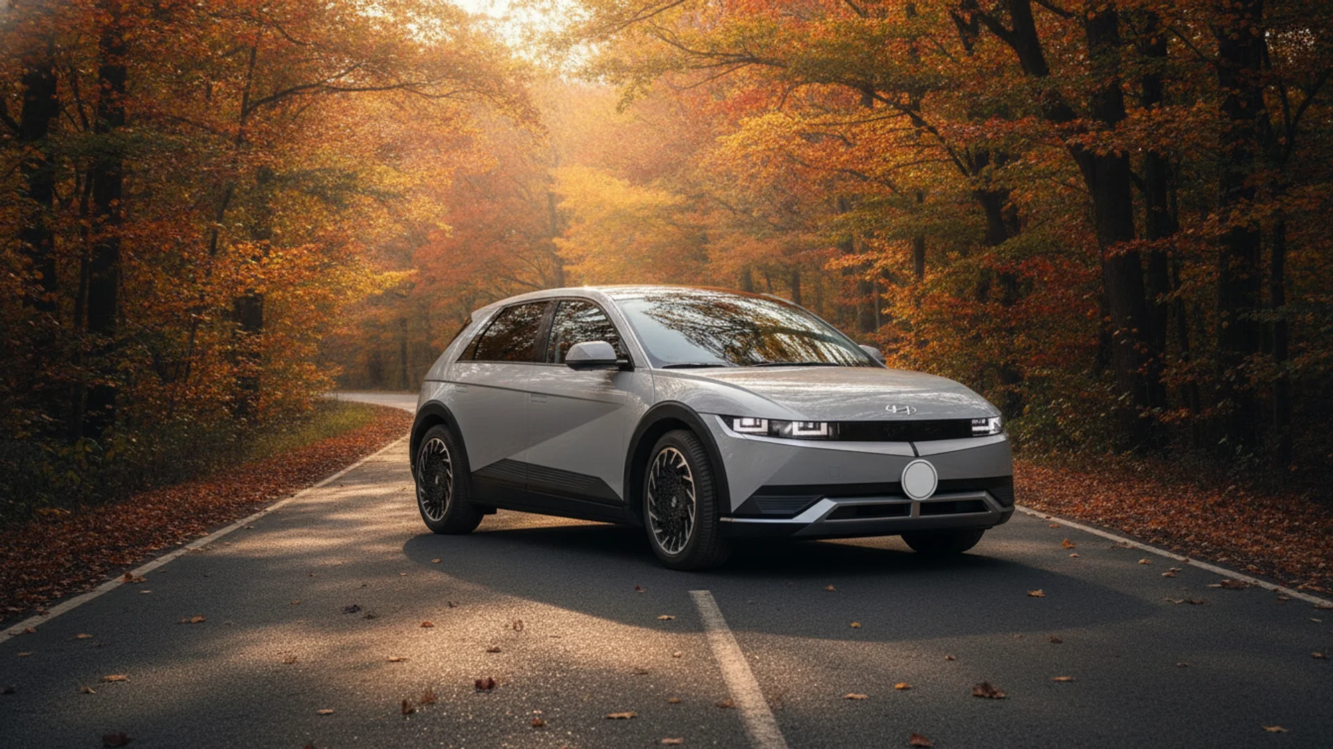 Tesla Model Y electric SUV front three-quarter view