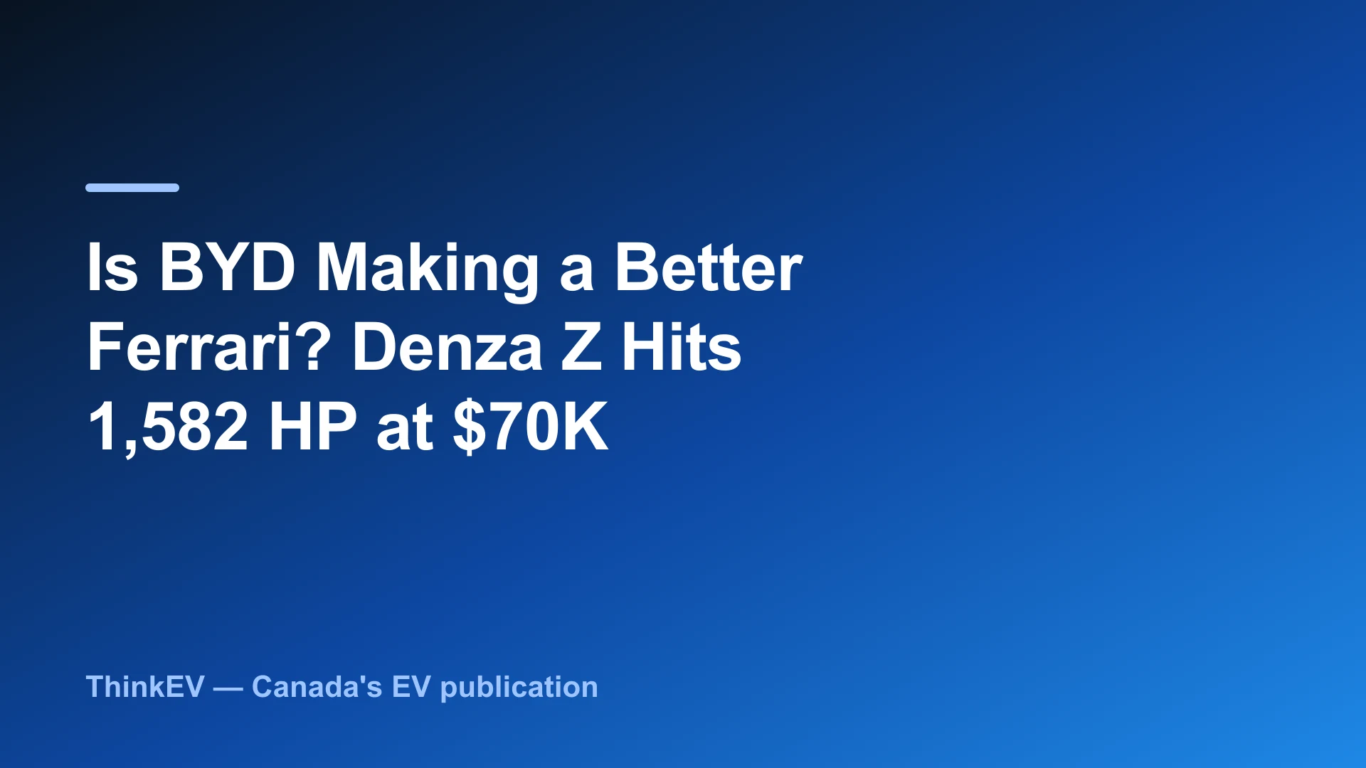 Is BYD Making a Better Ferrari? Denza Z Hits 1,582 HP at $70K
